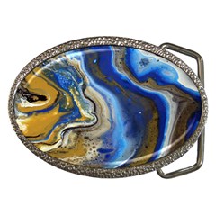 Peinture Acrylique Bleu Belt Buckles by kcreatif