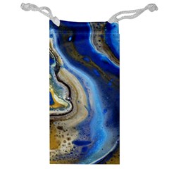 Peinture Acrylique Bleu Jewelry Bag by kcreatif