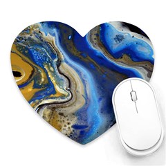 Peinture Acrylique Bleu Heart Mousepads by kcreatif