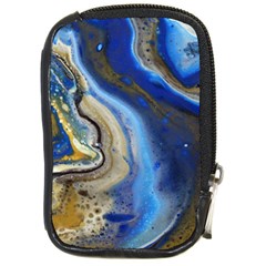 Peinture Acrylique Bleu Compact Camera Leather Case by kcreatif