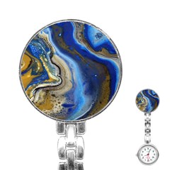 Peinture Acrylique Bleu Stainless Steel Nurses Watch by kcreatif