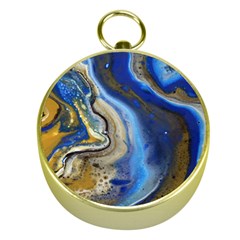 Peinture Acrylique Bleu Gold Compasses by kcreatif