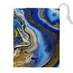 Peinture Acrylique Bleu Drawstring Pouch (4xl)