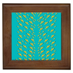 Sakura In Yellow And Colors From The Sea Framed Tile by pepitasart