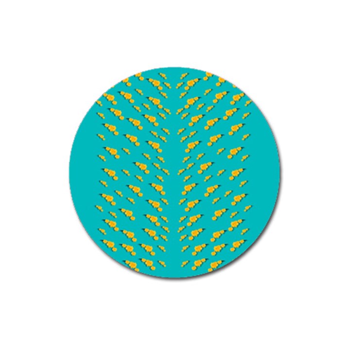 Sakura In Yellow And Colors From The Sea Magnet 3  (Round)