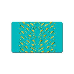 Sakura In Yellow And Colors From The Sea Magnet (name Card) by pepitasart