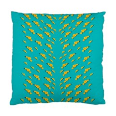 Sakura In Yellow And Colors From The Sea Standard Cushion Case (one Side) by pepitasart