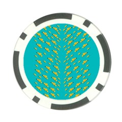 Sakura In Yellow And Colors From The Sea Poker Chip Card Guard (10 Pack) by pepitasart