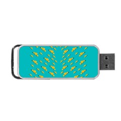 Sakura In Yellow And Colors From The Sea Portable Usb Flash (one Side) by pepitasart