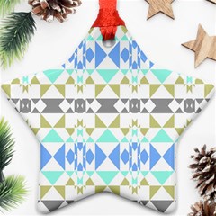 Multicolored Geometric Pattern Ornament (star) by dflcprintsclothing