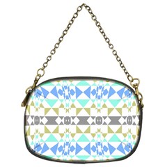 Multicolored Geometric Pattern Chain Purse (one Side) by dflcprintsclothing