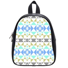 Multicolored Geometric Pattern School Bag (small) by dflcprintsclothing