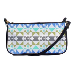 Multicolored Geometric Pattern Shoulder Clutch Bag by dflcprintsclothing