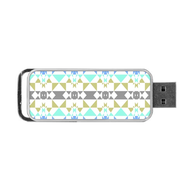 Multicolored Geometric Pattern Portable USB Flash (One Side)