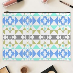 Multicolored Geometric Pattern Cosmetic Bag (xxxl)