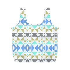 Multicolored Geometric Pattern Full Print Recycle Bag (m) by dflcprintsclothing