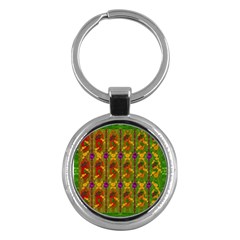 Sakura Blossoms Popart Key Chain (round) by pepitasart