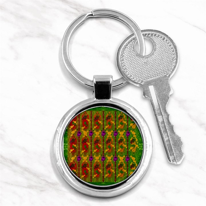 Sakura Blossoms Popart Key Chain (Round)