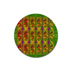 Sakura Blossoms Popart Magnet 3  (round) by pepitasart