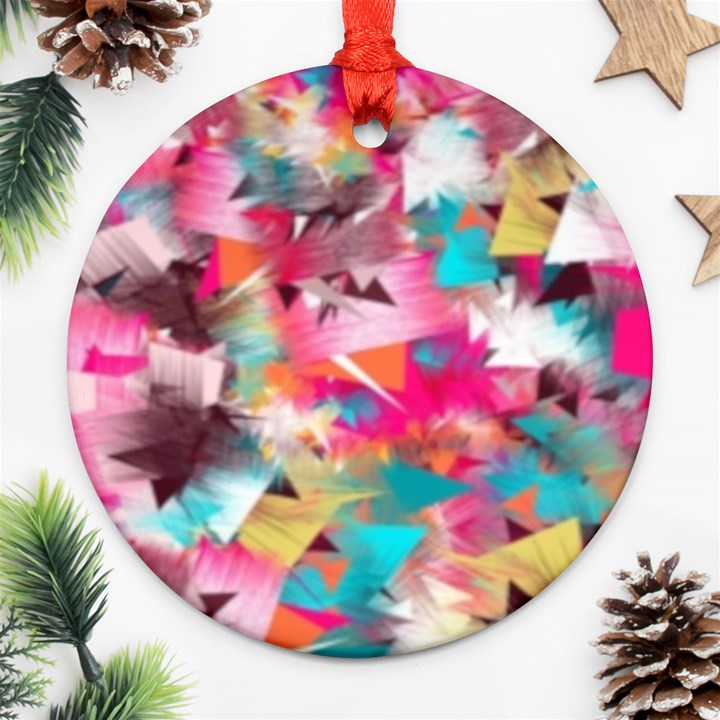 Color Pieces Ornament (Round)