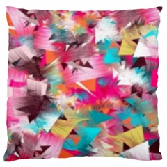 Color Pieces Large Cushion Case (one Side) by Sparkle