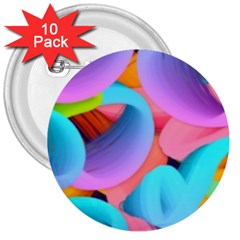 3d Color Swings 3  Buttons (10 Pack)  by Sparkle