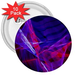 Fractal Flash 3  Buttons (10 Pack)  by Sparkle