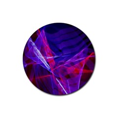 Fractal Flash Rubber Coaster (round)  by Sparkle