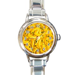 Geometric Bananas Round Italian Charm Watch by Sparkle