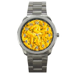 Geometric Bananas Sport Metal Watch by Sparkle