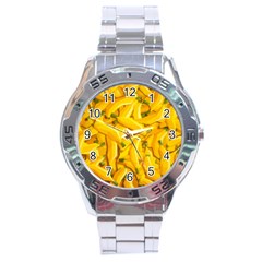 Geometric Bananas Stainless Steel Analogue Watch by Sparkle