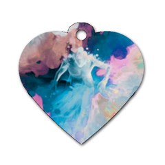 Colorful Beach Dog Tag Heart (two Sides)