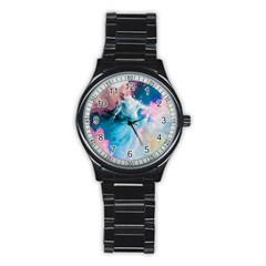 Colorful Beach Stainless Steel Round Watch by Sparkle