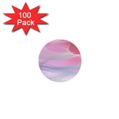 Pink Fractal 1  Mini Buttons (100 Pack)  by Sparkle