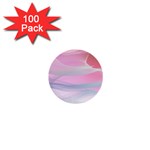 Pink Fractal 1  Mini Buttons (100 pack)  Front