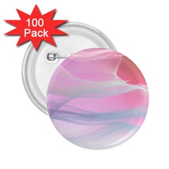 Pink Fractal 2 25  Buttons (100 Pack)  by Sparkle