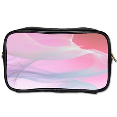 Pink Fractal Toiletries Bag (two Sides) by Sparkle