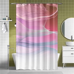 Pink Fractal Shower Curtain 48  X 72  (small)  by Sparkle