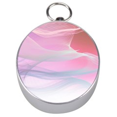 Pink Fractal Silver Compasses by Sparkle