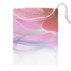 Pink Fractal Drawstring Pouch (5xl) by Sparkle