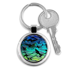 Digital Abstract Key Chain (round) by Sparkle