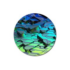 Digital Abstract Magnet 3  (round) by Sparkle