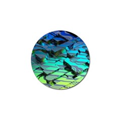 Digital Abstract Golf Ball Marker by Sparkle