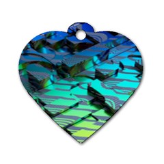 Digital Abstract Dog Tag Heart (two Sides) by Sparkle