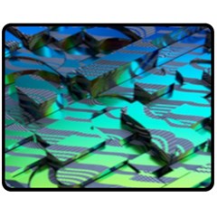 Digital Abstract Fleece Blanket (medium)  by Sparkle