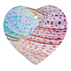 Spots Waves Ornament (heart) by Sparkle