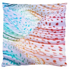 Spots Waves Large Flano Cushion Case (two Sides) by Sparkle