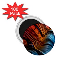 3d Rainbow Choas 1.75  Magnets (100 pack) 