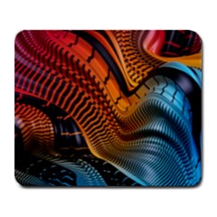 3d Rainbow Choas Large Mousepads by Sparkle