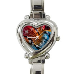 3d Rainbow Choas Heart Italian Charm Watch